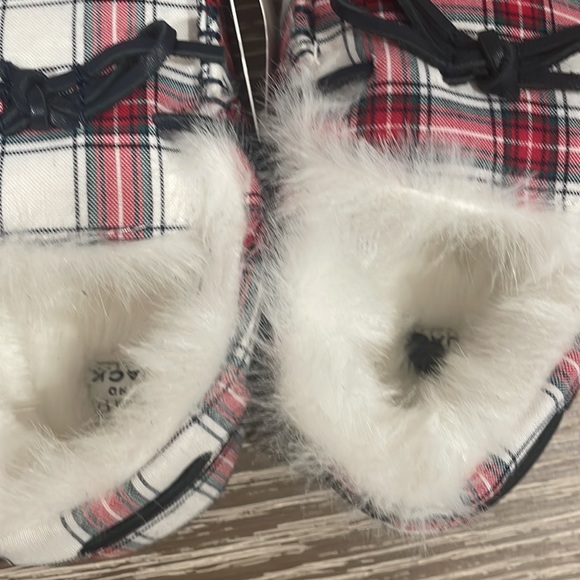 New Janie and Jack Plaid Slippers - Picture 2 of 3